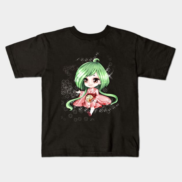 Cute girl Kids T-Shirt by  Chirido_Bin